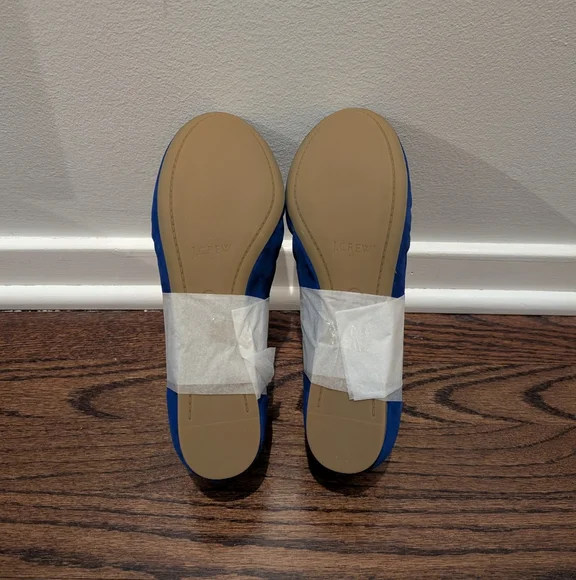 J Crew Factory Anya Suede Ballet Flats in Dark Cove Blue 8.5 8H - Picture 3 of 4